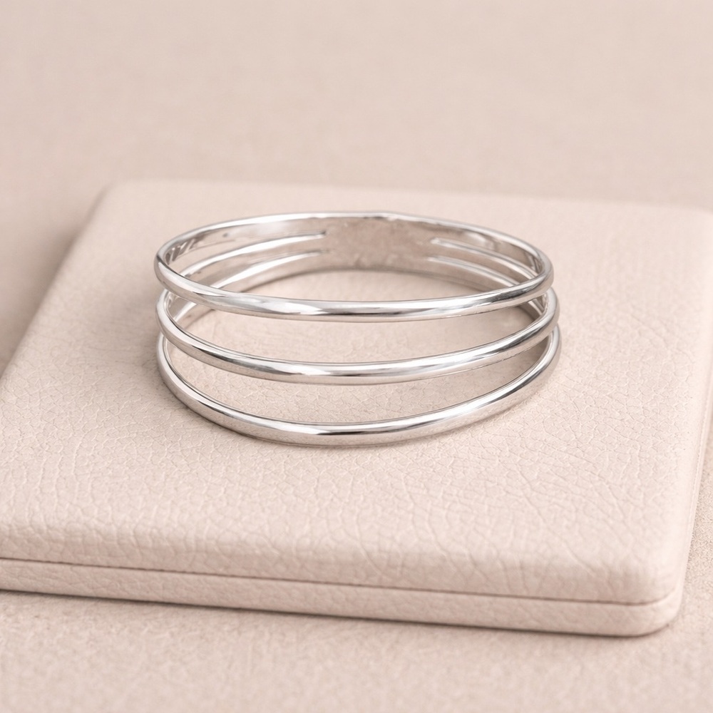 Taxco 925 Sterling Silver Artisan Handcrafted Triple band Ring